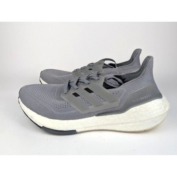 Adidas UltraBoost 21 Grey Running Shoes Sneakers FY0404 Women's Size 8 - Picture 2 of 6